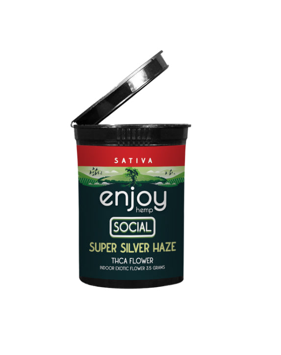 ENJOY 3.5g THCA Flower Jar - Super Silver Haze (Sativa)
