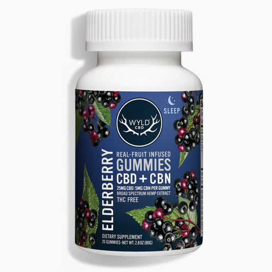 WYLD CBD + CBN Elderberry SLEEP Gummies 500MG