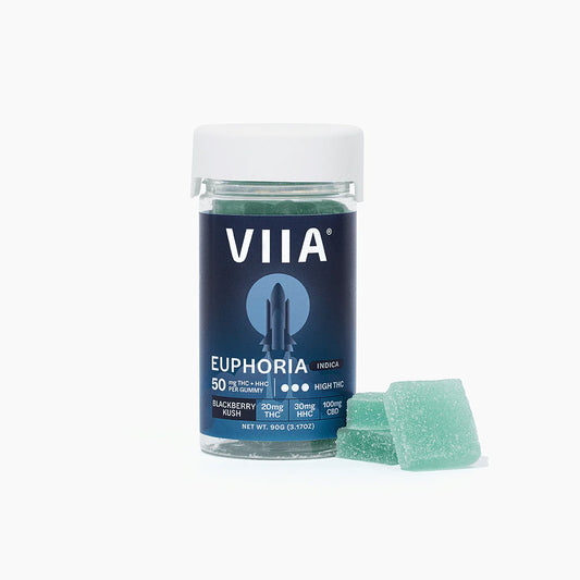 VIIA Euphoria Delta 9 + CBD Gummies-Blackberry Kush (Indica)