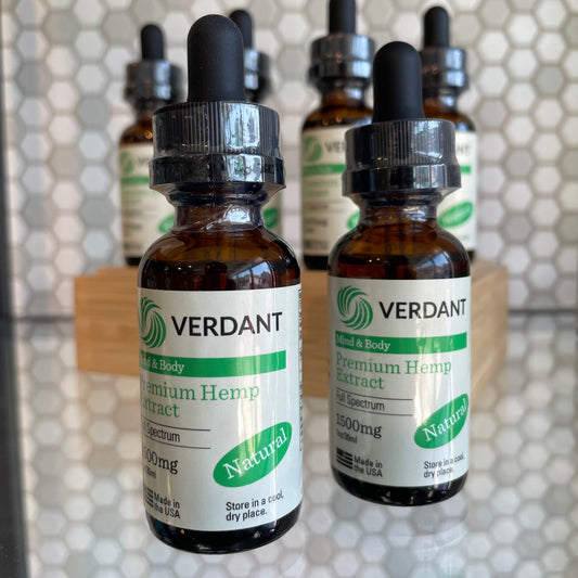 (2 Pack) VERDANT 1500mg NATURAL Premium Full Spectrum CBD / BEST DEAL! / BOGO PRICING!