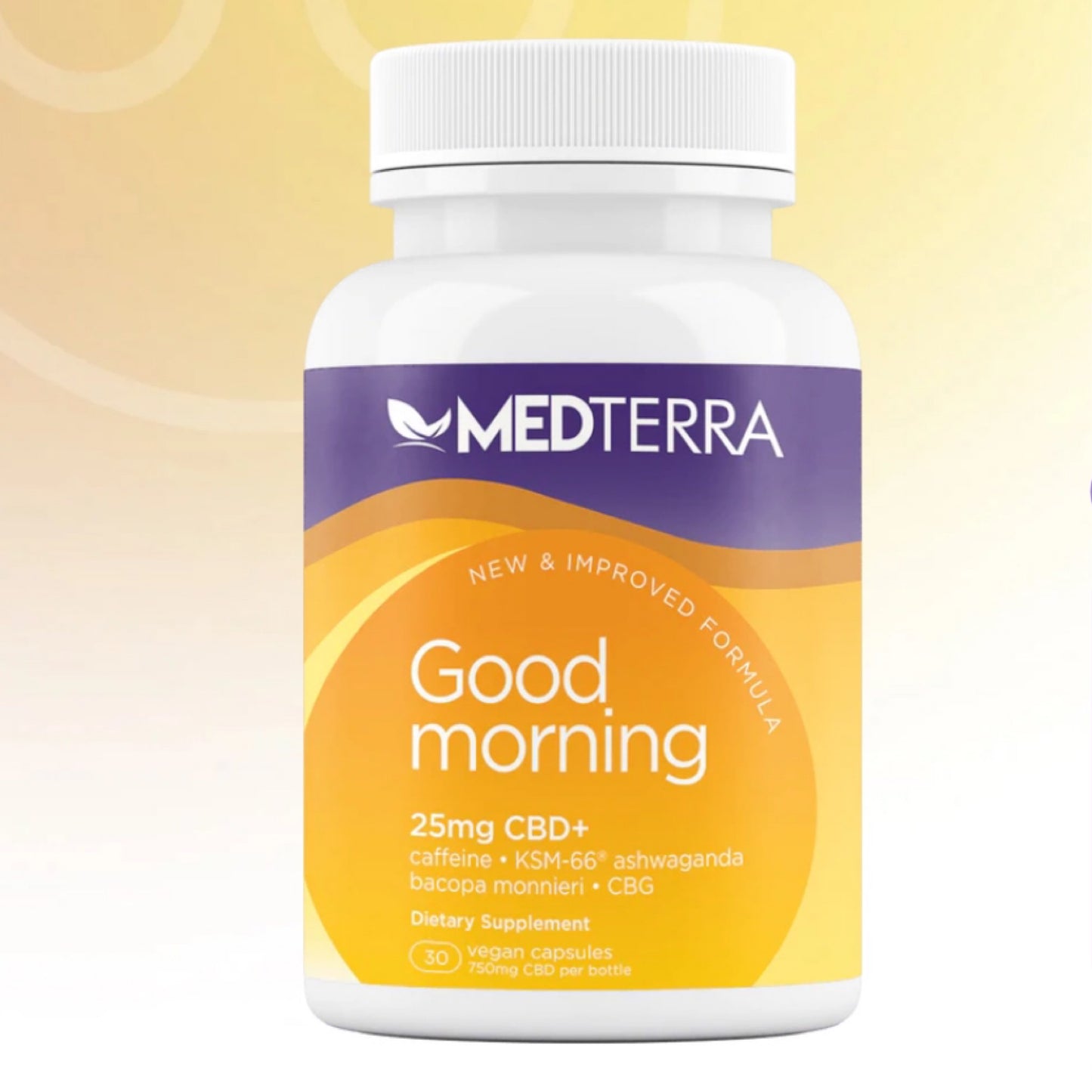 MEDTERRA 25mg CBD Good Morning Gel Capsules