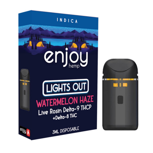 ENJOY 3ml Delta9-THCP Disposable - Watermelon Haze for Lights Out (Indica)