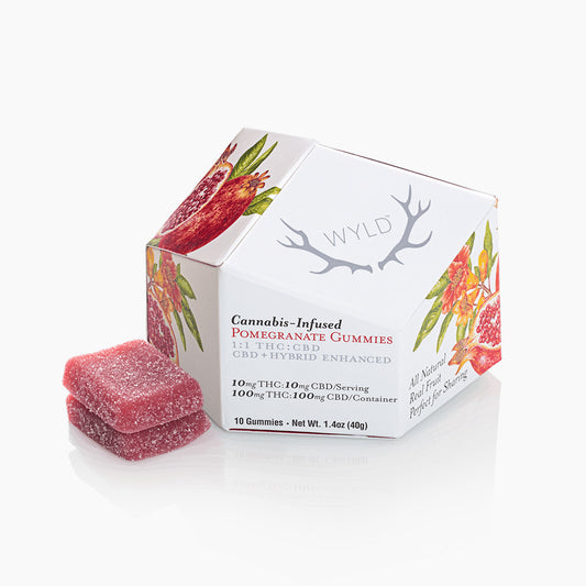 WYLD D9 Pomegranate 1:1 Restore Gummy (Hybrid)